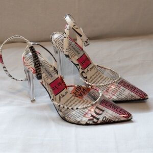 Steve Madden News Paper Style Heels